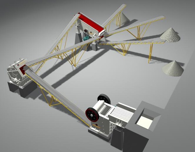 时产100吨的石子厂生产线设备配置