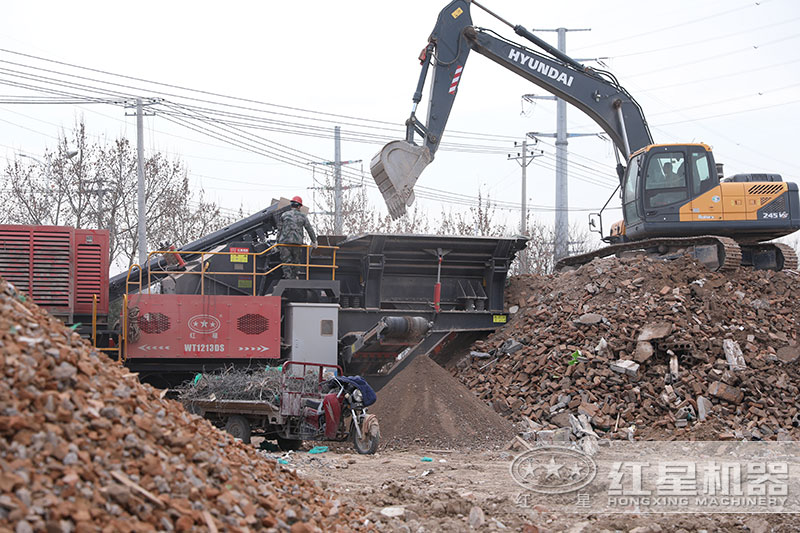 建筑垃圾也可以生产出12、13石子，再生利用价值高